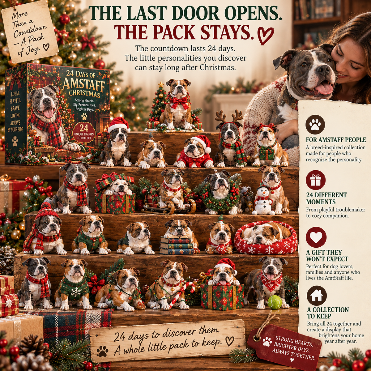 24 Days of AmStaff Christmas – 24 Big Personalities, One Loyal Pack 🐾🎄