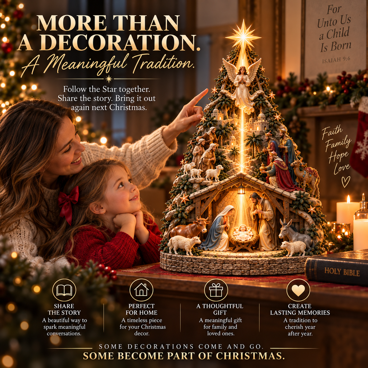 Follow the Star – Bethlehem Nativity Christmas Tree Light