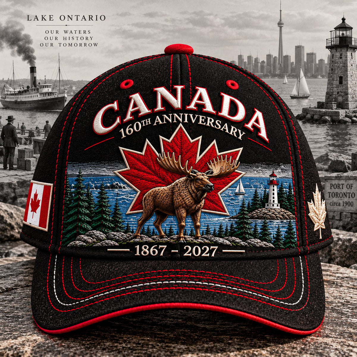 🍁 Canada 160th Anniversary 1867–2027 – Premium Embroidered Heritage Cap100% Cotton • Detailed Embroidery • Comfortable Fit