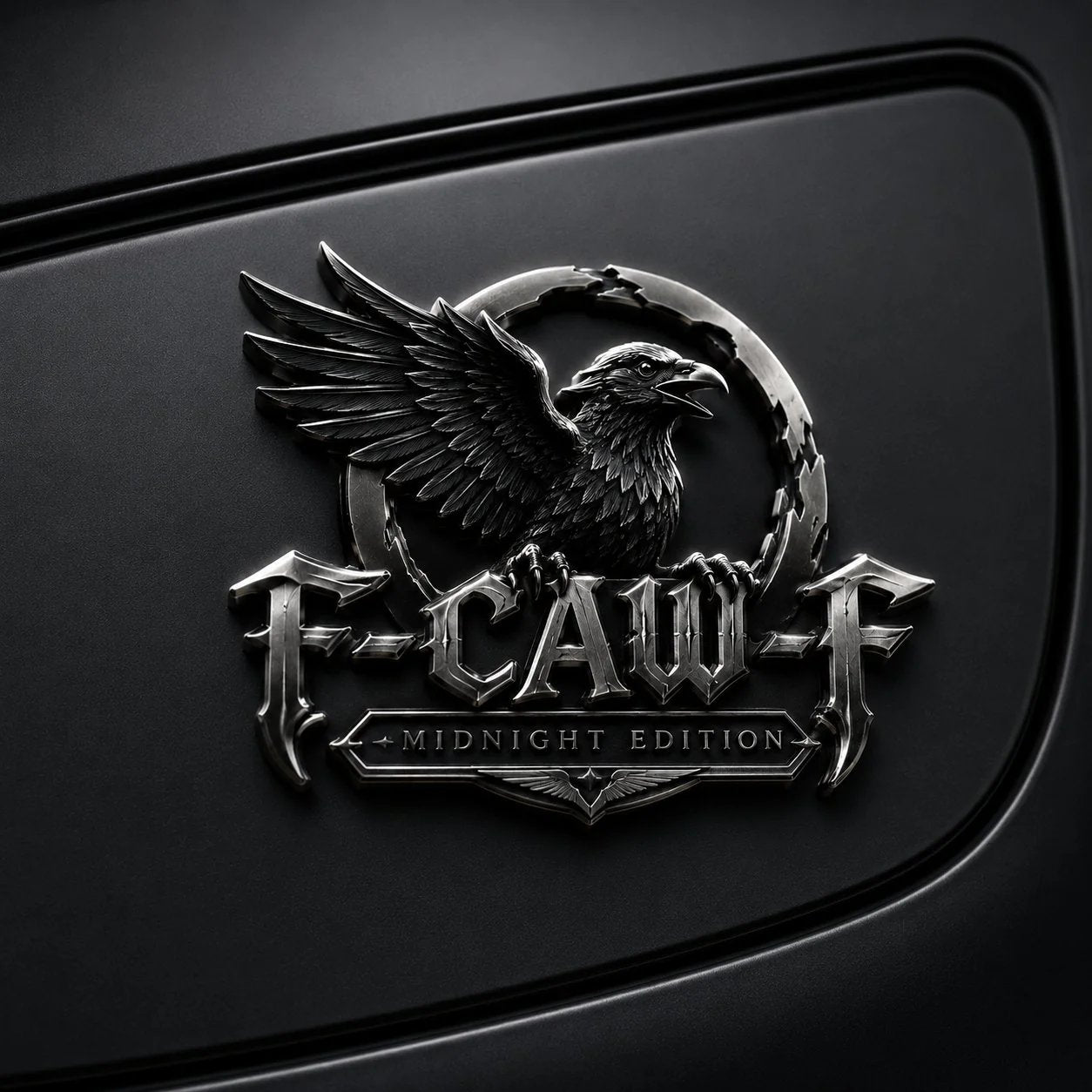 đŠ
F-CAW-FTM Midnight Edition Metal Emblem - Premium Raven Badge For Drivers With Attitude
