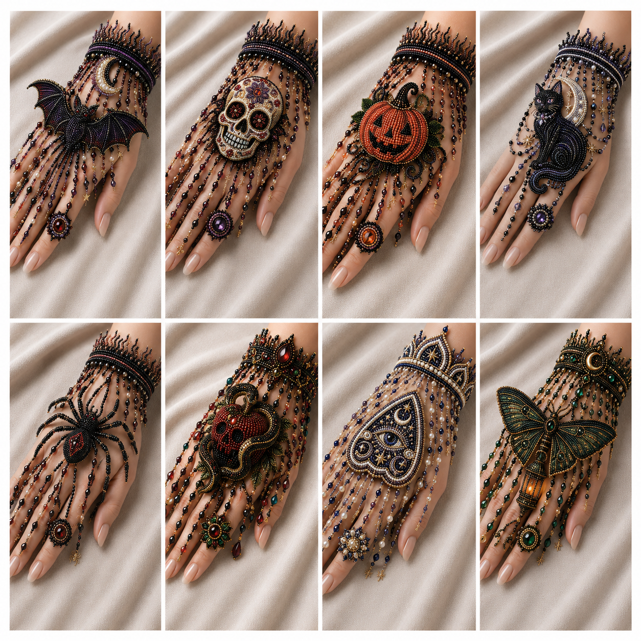 đ DIY Halloween Beaded Hand Jewelry Kit