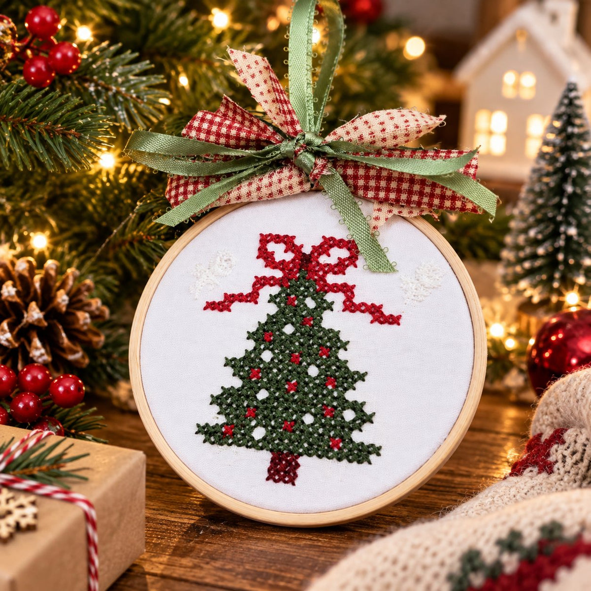 🎁LAST DAY 49% OFF-🎄Complete Christmas Embroidery Ornament DIY Kit