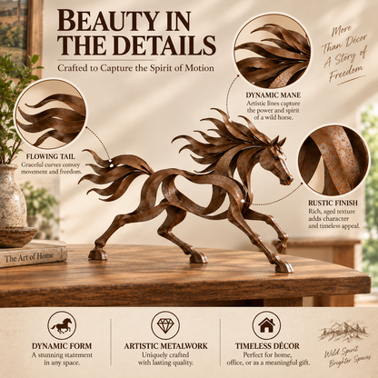 🐎 Spirit of the Open Range – Galloping Horse Sculpture