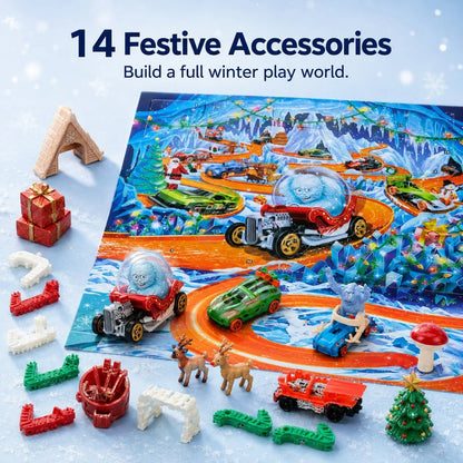 ⚡Hot Sales 49% OFF🔥 2026 Hot Wheels Holiday Advent Calendar🏎️