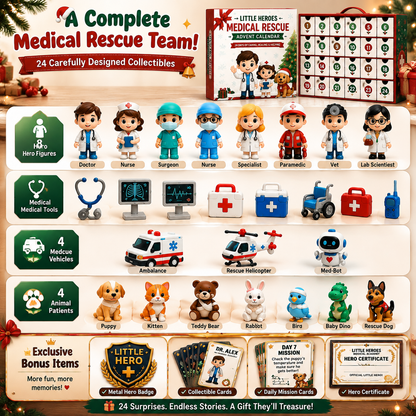 🩺🎄 Little Heroes Medical Rescue Advent Calendar – 24 Days of Doctor, Nurse & Rescue Adventures