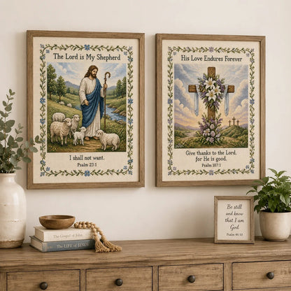 ⏳ Last Day 49% OFF – ✝️ Beginner-Friendly Life of Jesus Bible Story Cross Stitch DIY Kit | 6 Biblical Collections with Fabric, Color-Matched Floss, Needle & Pattern Guide Included 💕