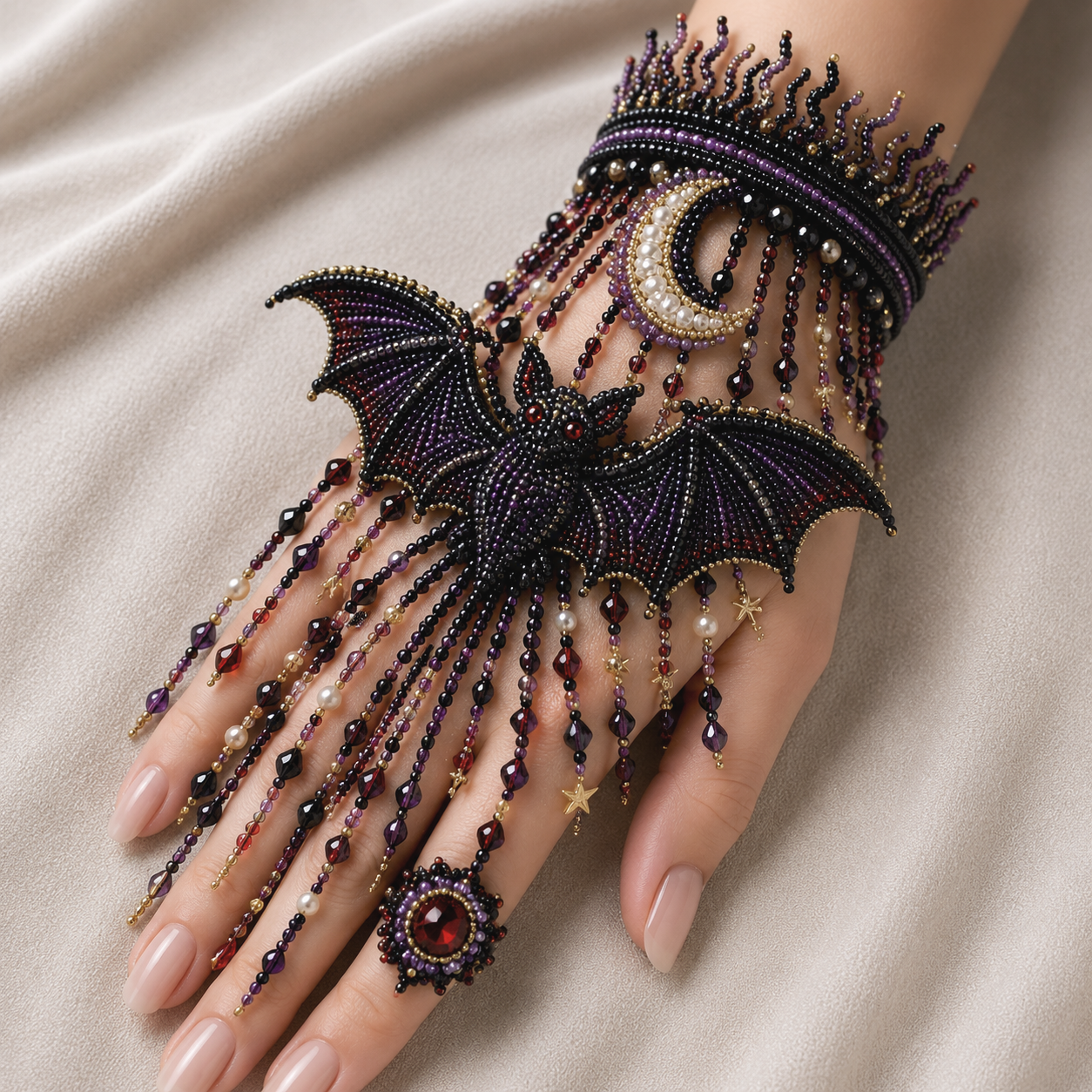 🎃 DIY Halloween Beaded Hand Jewelry Kit