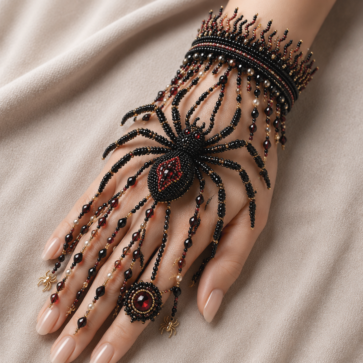 🎃 DIY Halloween Beaded Hand Jewelry Kit
