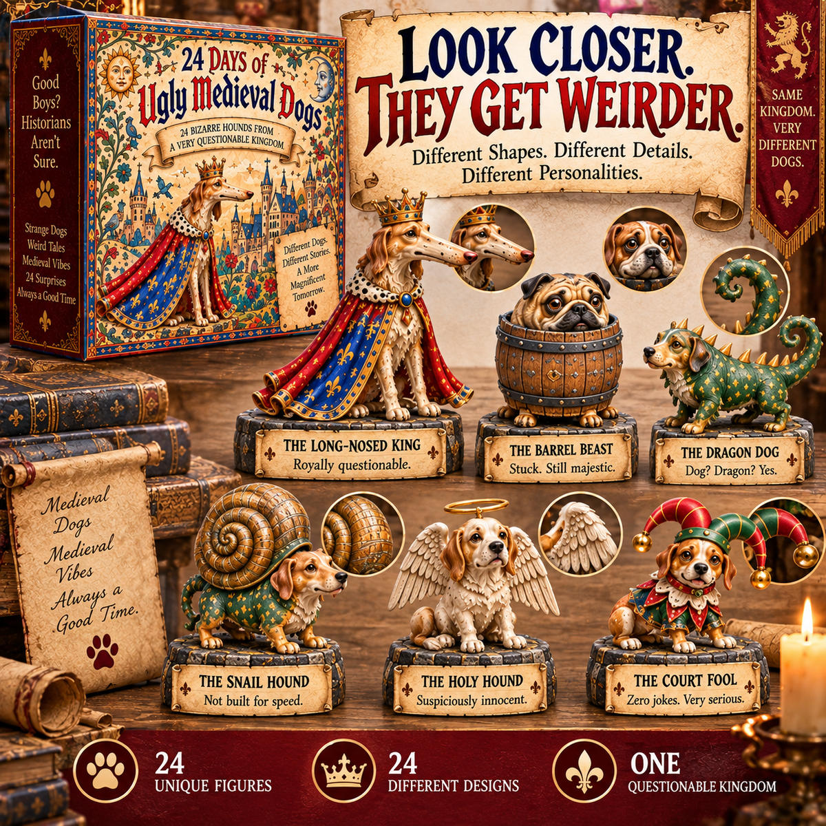 🐕🏰 24 Days of Medieval Dogs — 24 Hounds, Two Kingdoms, One Legendary Collection