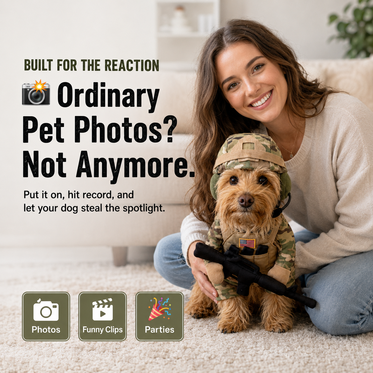 🔥 Limited-Time 50% OFF✨Pet Tactical Soldier Uniform