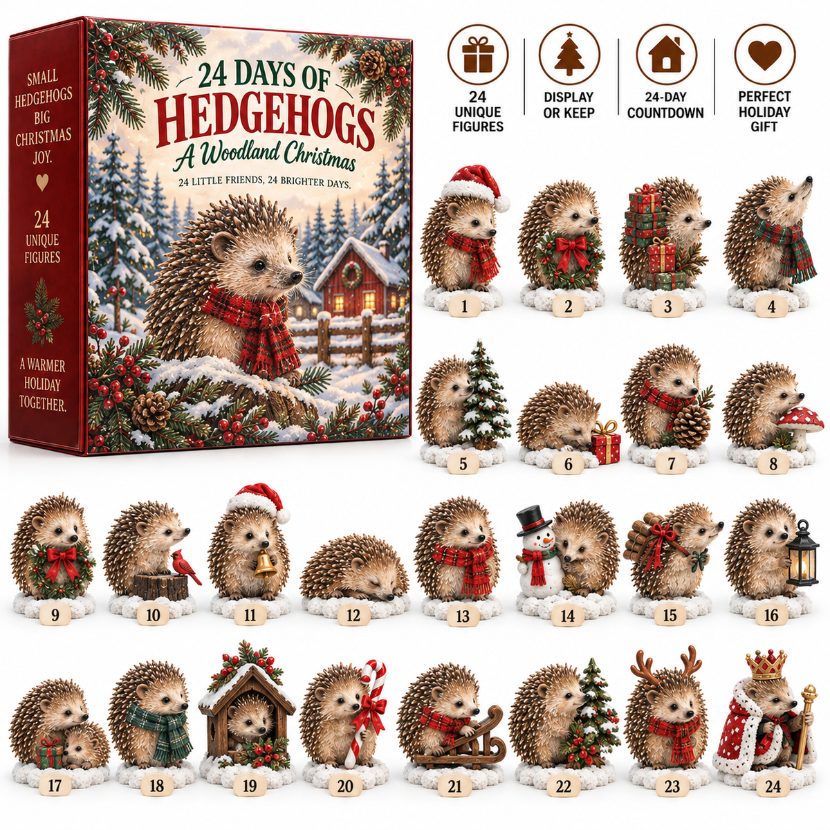 🦔🎄24 Days of Hedgehogs – A Woodland Christmas