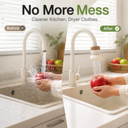 💦 2pcs -360° Splash-Free Faucet Filter – Save Water & Wash Better