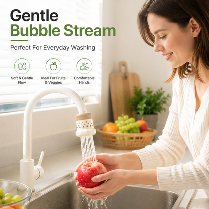 💦 2pcs -360° Splash-Free Faucet Filter – Save Water & Wash Better
