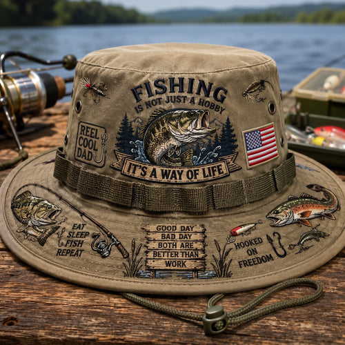 🇺🇸 Last Day Promo: 49% OFF 🎣 Fishing Is a Way of Life Boonie Hat