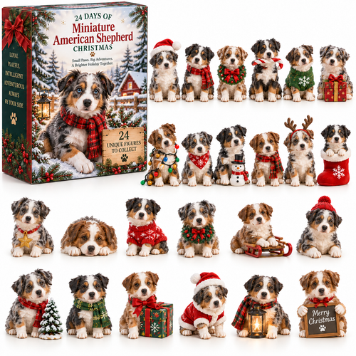 24 Days of Mini American Shepherds – Small Paws, Big Christmas Adventures 🐾🎄