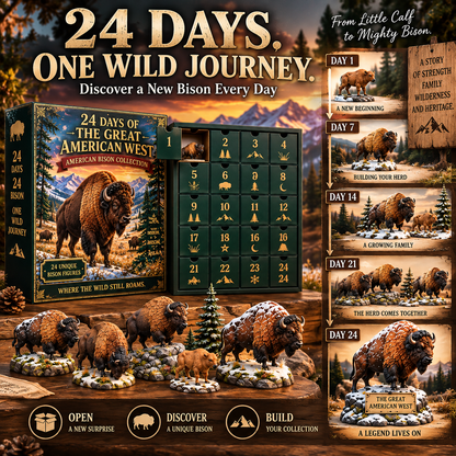 🦬 24 Days of the Great American West – American Bison Collectible Advent Calendar 🎄