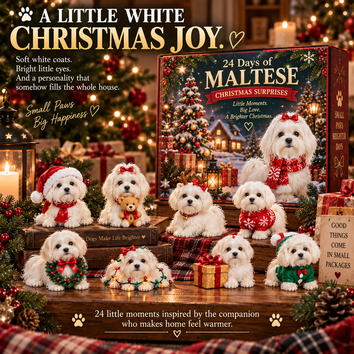 24 Days of Maltese Joy – A Christmas Collection of Little Moments & Big Love🐾❤️