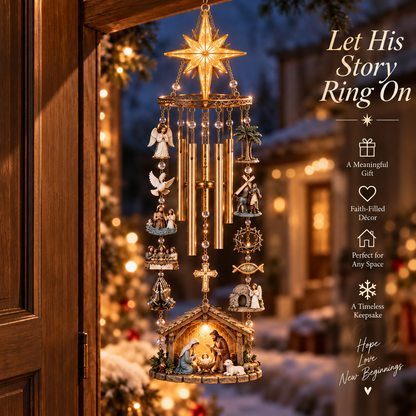 ✨Let His Story Ring On – Bethlehem Star Nativity Wind Chime