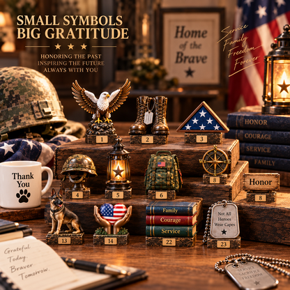 24 Symbols of Service & Home — A Meaningful Keepsake Collection for Veterans & Military Families