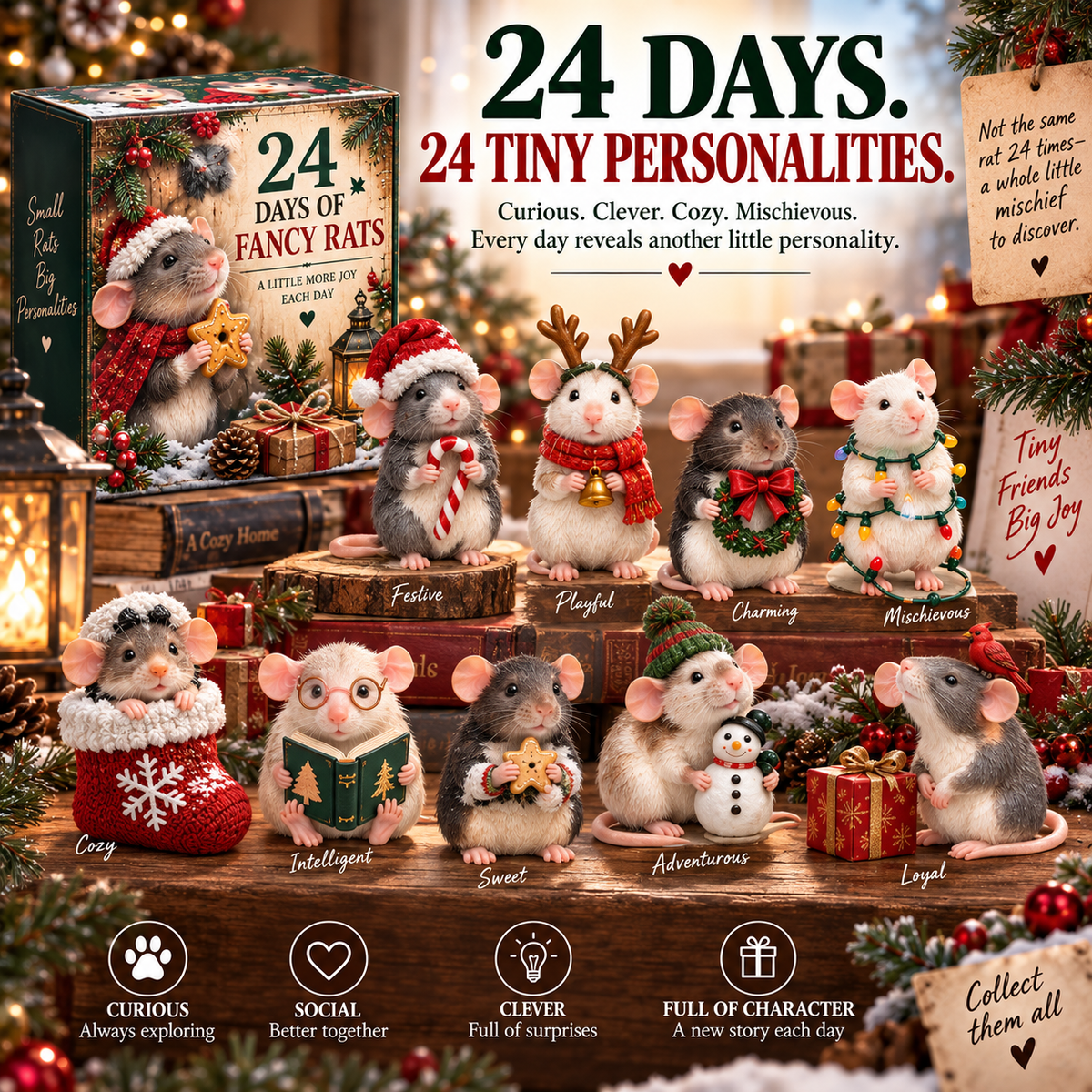 24 Days of Fancy Rats – Tiny Troublemakers, Huge Hearts 🐭❤️