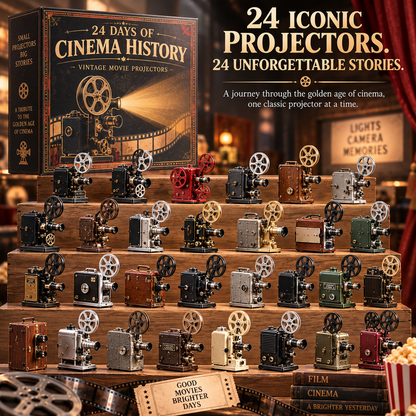 🎬24 Days of Cinema History – Vintage Movie Projector Collection