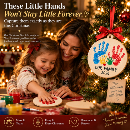 🎄 Family Handprint Christmas Keepsake Kit