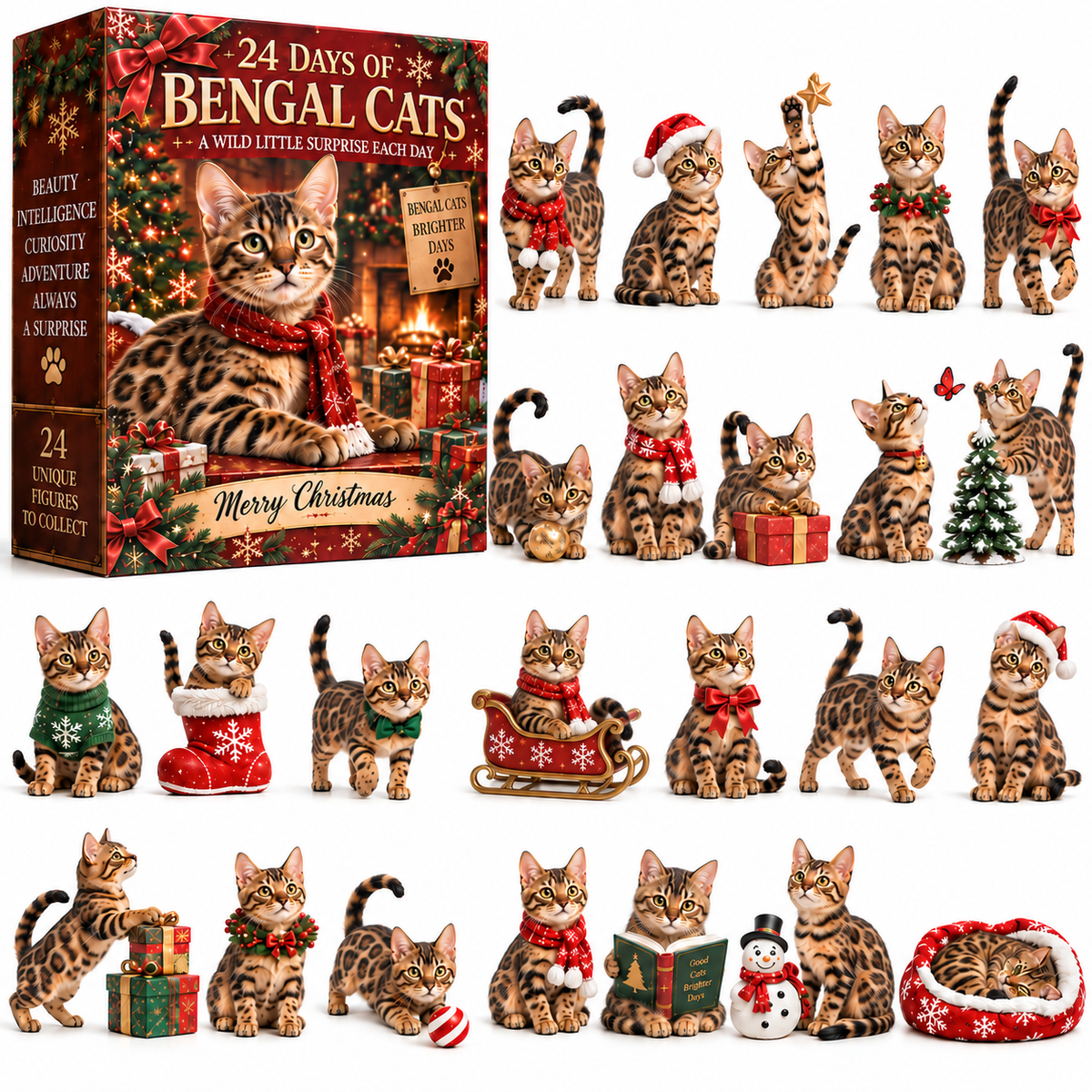 24 Days of Bengal Cats – A Wild Little Christmas Collection 🐆🎄