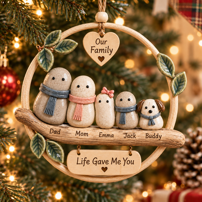 DIY Family Pebble Keepsake Kit – Create Your Own Family Christmas Ornament, Meaningful Holiday Craft & Gift
