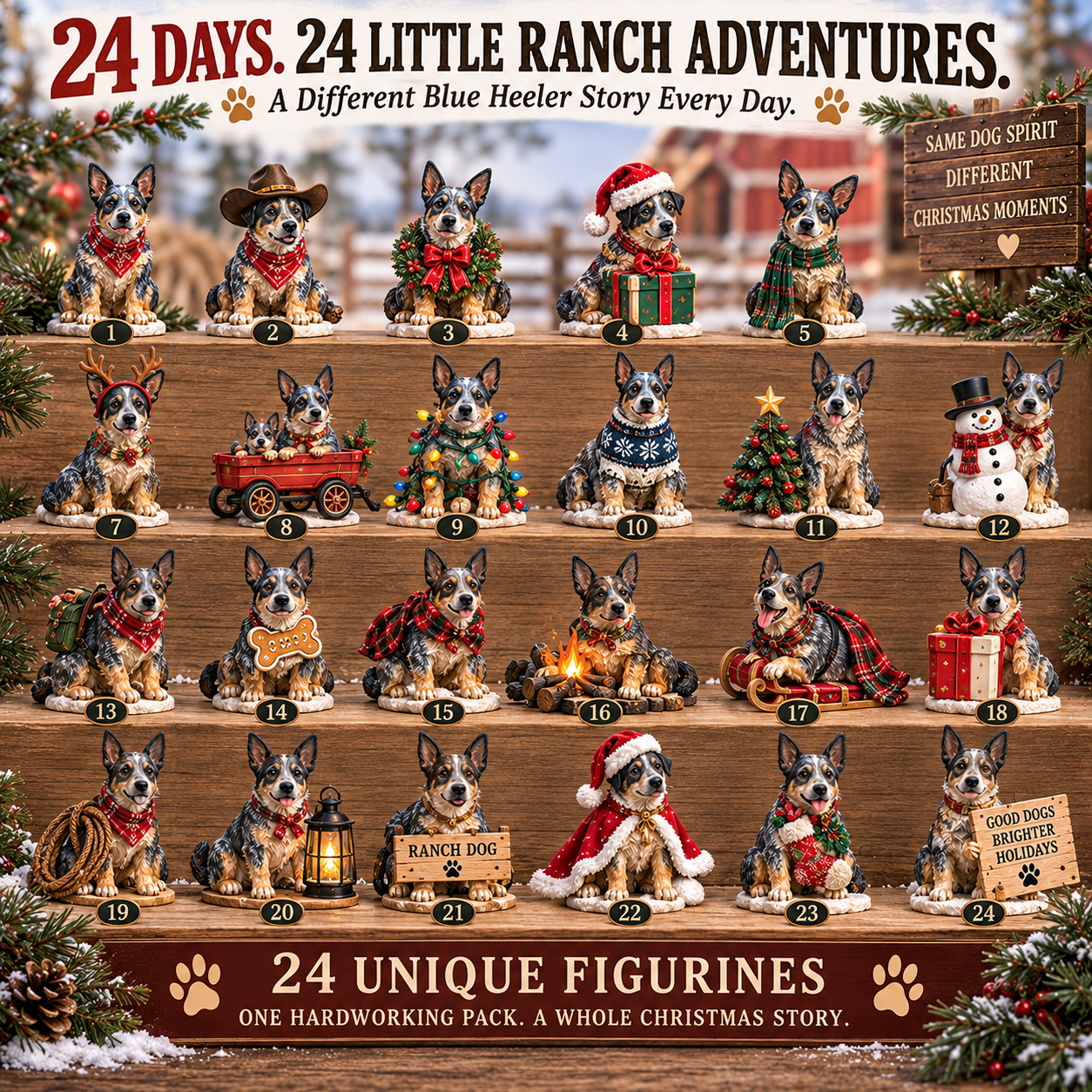 24 Days With Your Best Buddy – Blue Heeler Christmas Advent Calendar