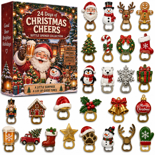 🍻🎄24 Days of Christmas Cheers – Holiday Bottle Opener Collection