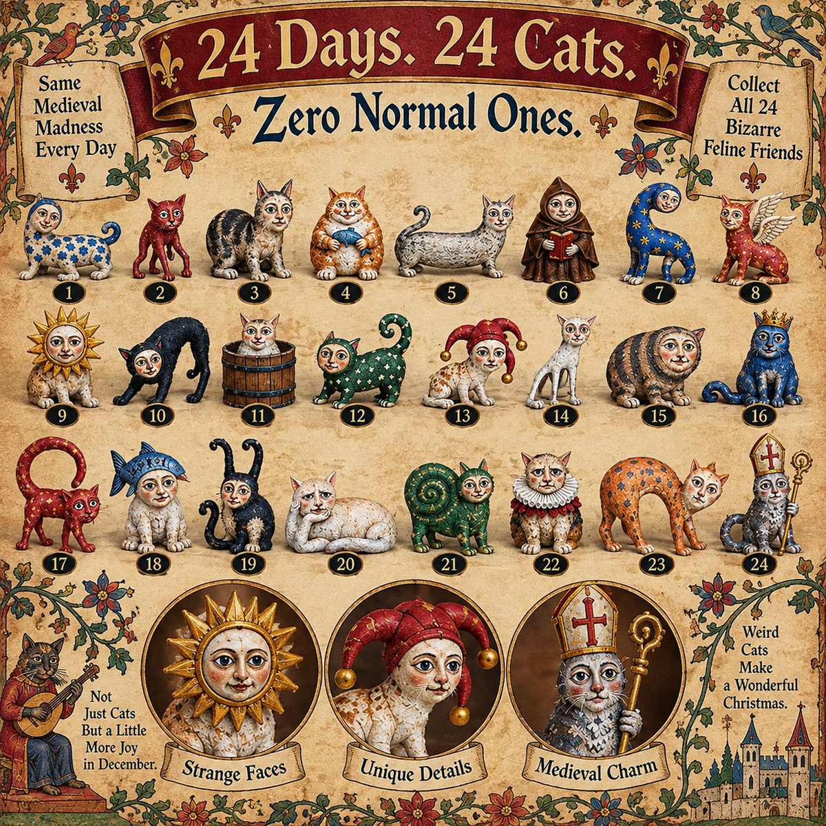 🐈🏰 24 Days of Ugly Medieval Cats