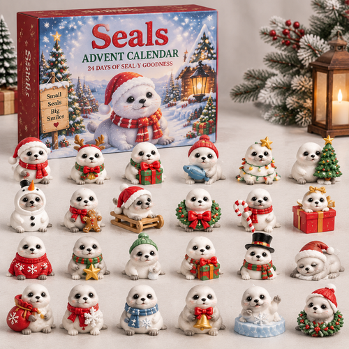 24 Days of Seal-y Christmas – Seal Advent Calendar with 24 Cute Holiday Collectible Characters