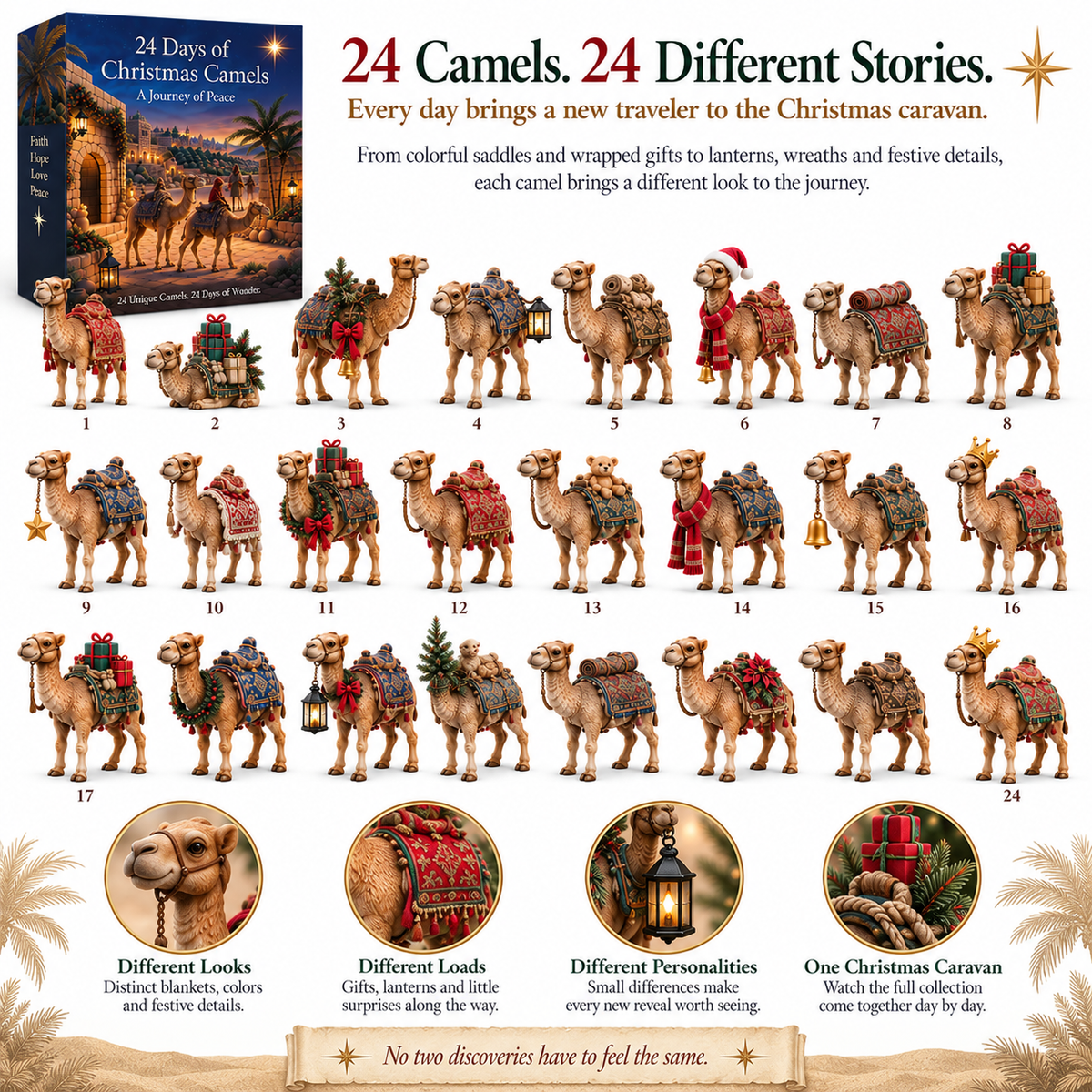 🐪 Build Your Christmas Caravan — 24 Days of Christmas Camels