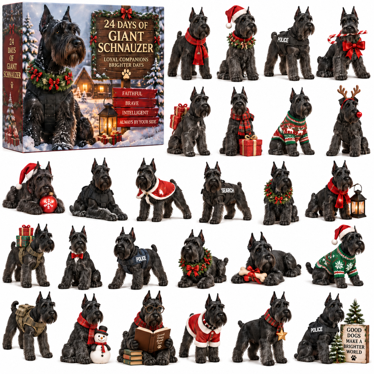 24 Days of Giant Schnauzers – Christmas Keepsake Collection 🐾🎄