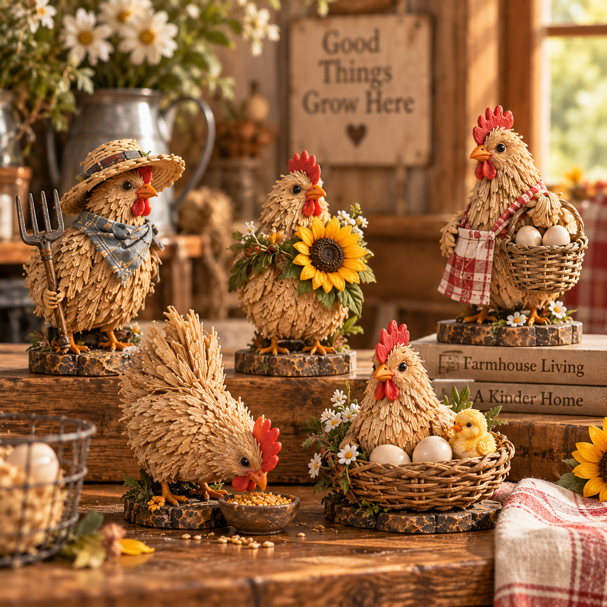 🐓 24 Days of Straw Chickens — Build Your Little Farmhouse Flock