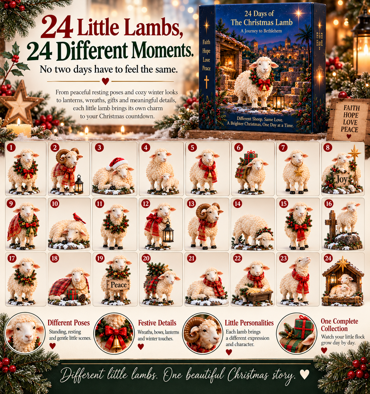 🐑 24 Days of the Christmas Lamb — A Journey of Faith, Hope & Love