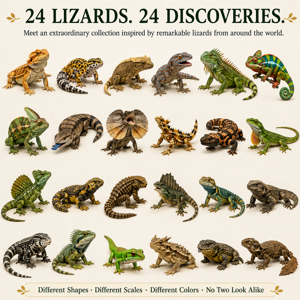 24 Lizards. 24 Discoveries. One Extraordinary Collection. 🦎🌎