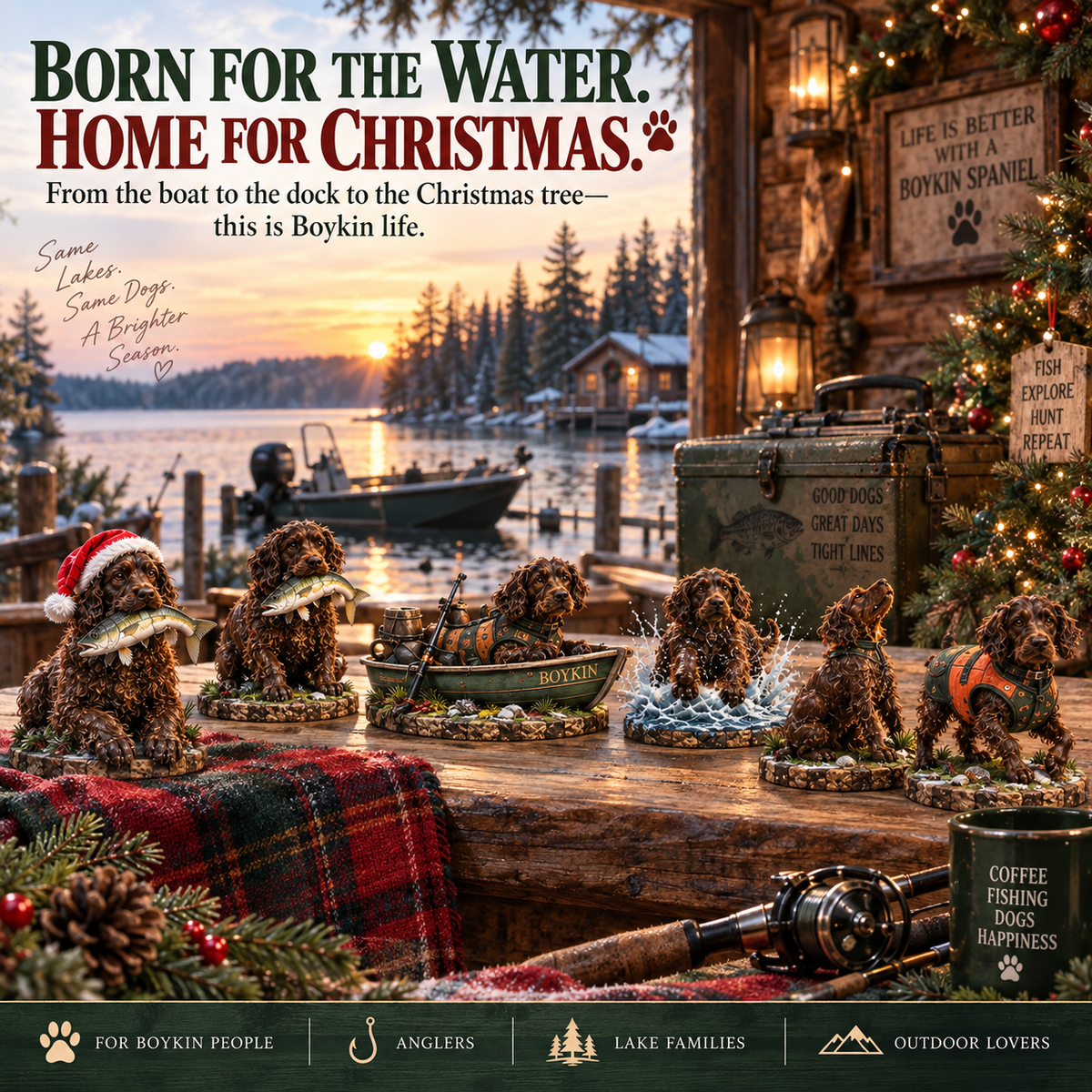 🎣🐾24 Days of Boykin Life – A Fishing Companion Christmas Collection