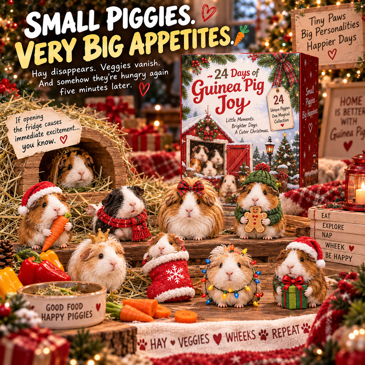 🐹🎄24 Days of Guinea Pig Joy – Tiny Paws, Big Personalities & Christmas Surprises