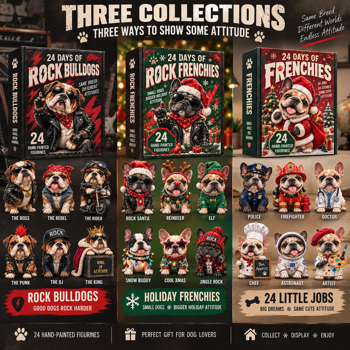 24 Days of Frenchie Personalities – Holiday Collectible Figure Collection 🐾