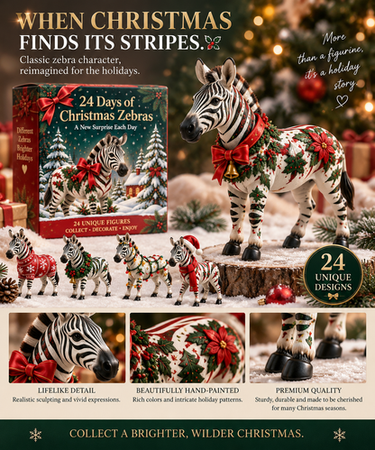 🦓 24 Days of Christmas Zebras — A Different Stripe for Every Day 🎄