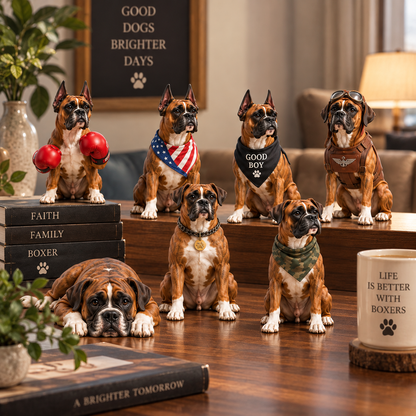 24 Days of Boxer Companions — 24 Unique Boxer Dog Collectible Figures