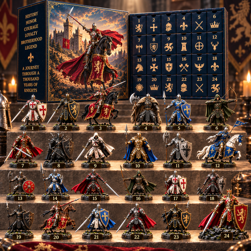 ⚔️ 24 Days of Medieval Legends – 24 Unique Knight Collectible Figures 🏰