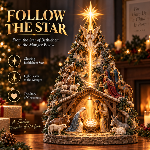 Follow the Star – Bethlehem Nativity Christmas Tree Light