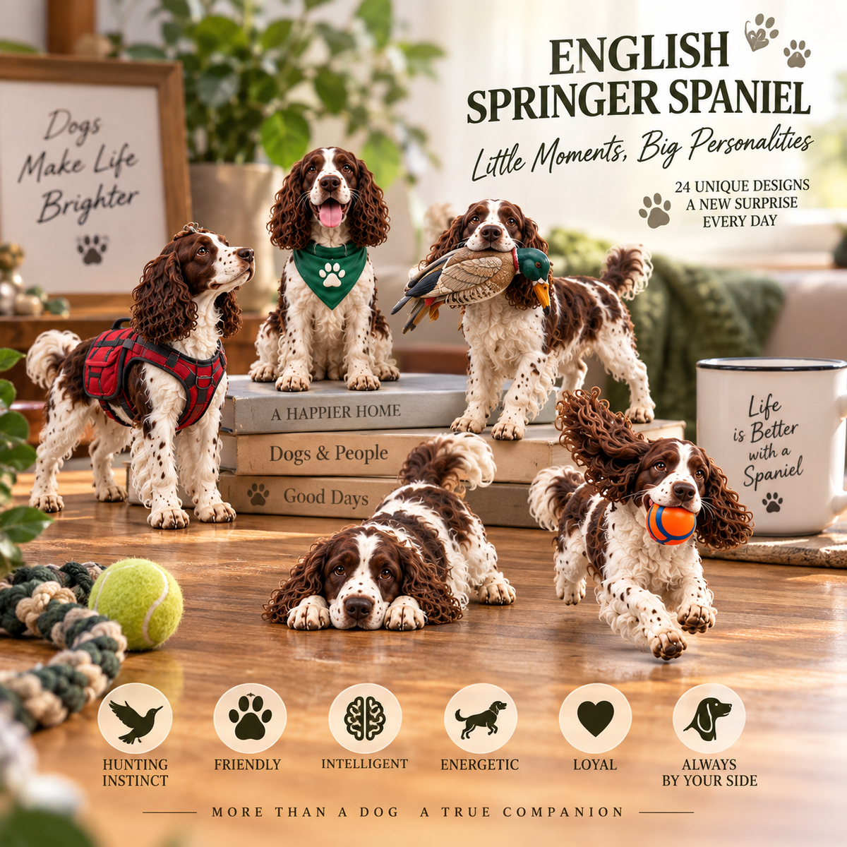 24 Days of English Springer Spaniels – 24 Personalities, One Unforgettable Pack