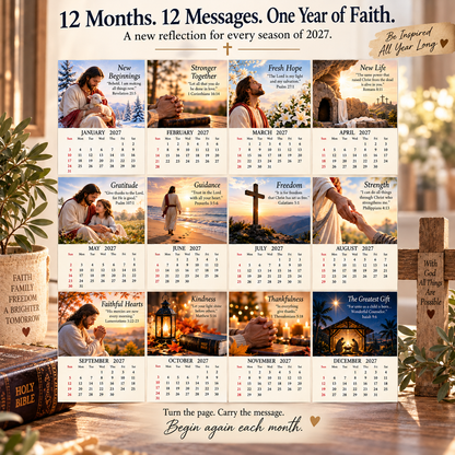 2027 His Light Through Every Season — Christian Inspirational Calendar
