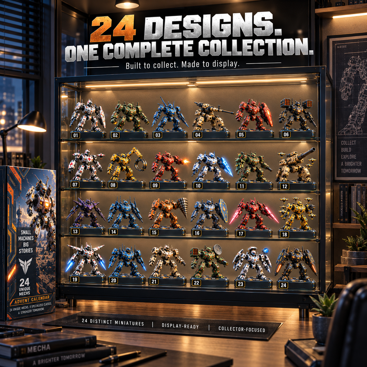 🤖 24 Days of Mechanical Discovery – 24 Unique Sci-Fi Mech Collectibles