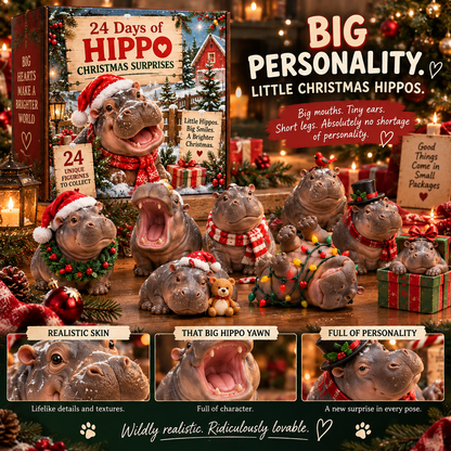 🦛🎄24 Hippos. 24 Moods. – A Christmas Collection Full of Personality