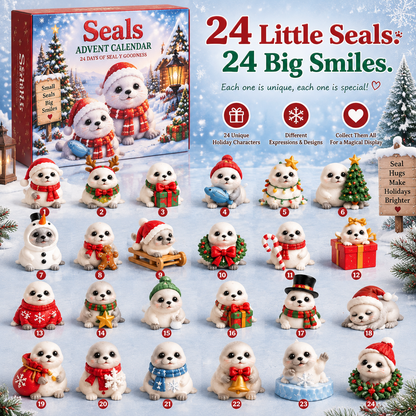 24 Days of Seal-y Christmas – Seal Advent Calendar with 24 Cute Holiday Collectible Characters
