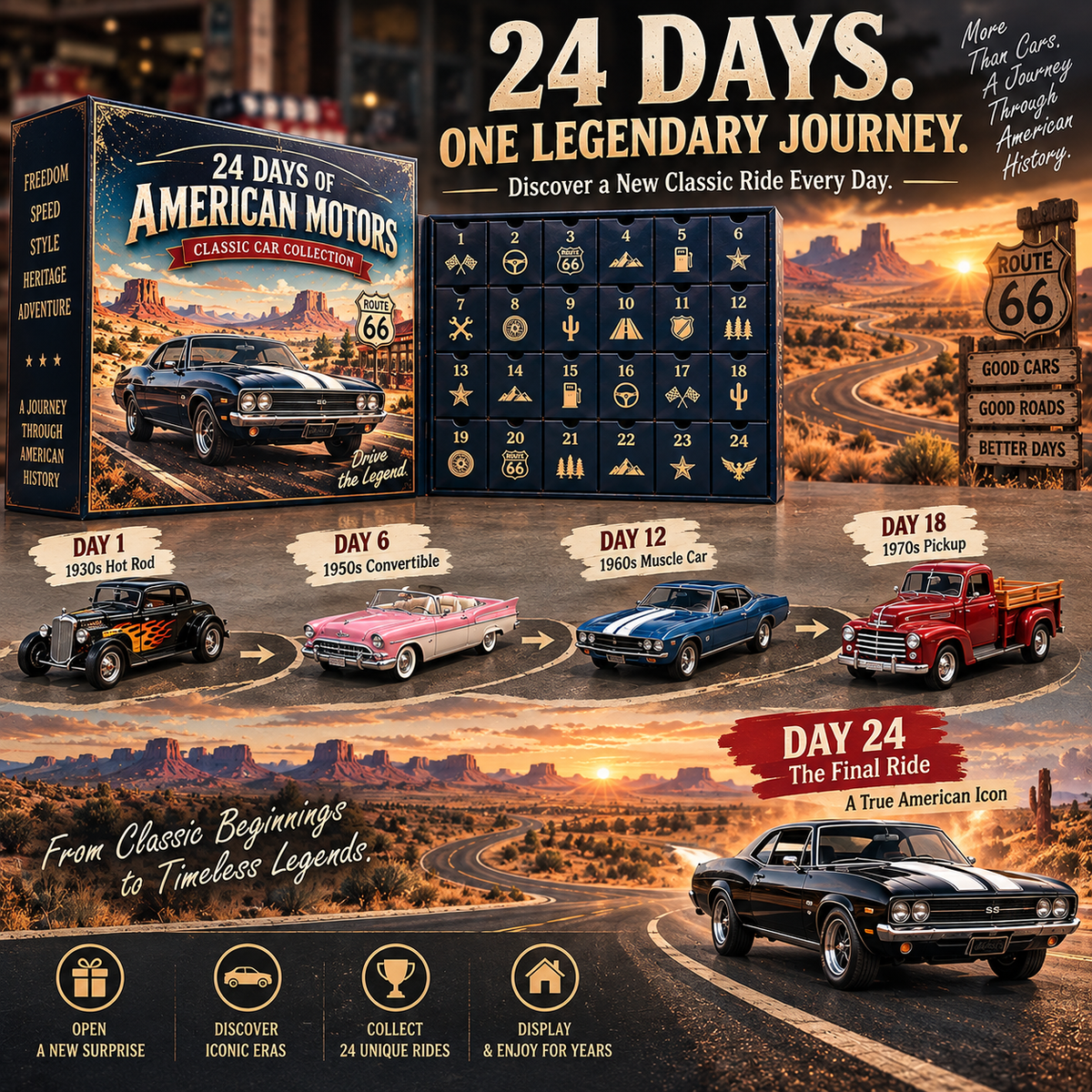 🏁 24 Days of American Motors – 24 Unique Classic Car Collectibles 🚗